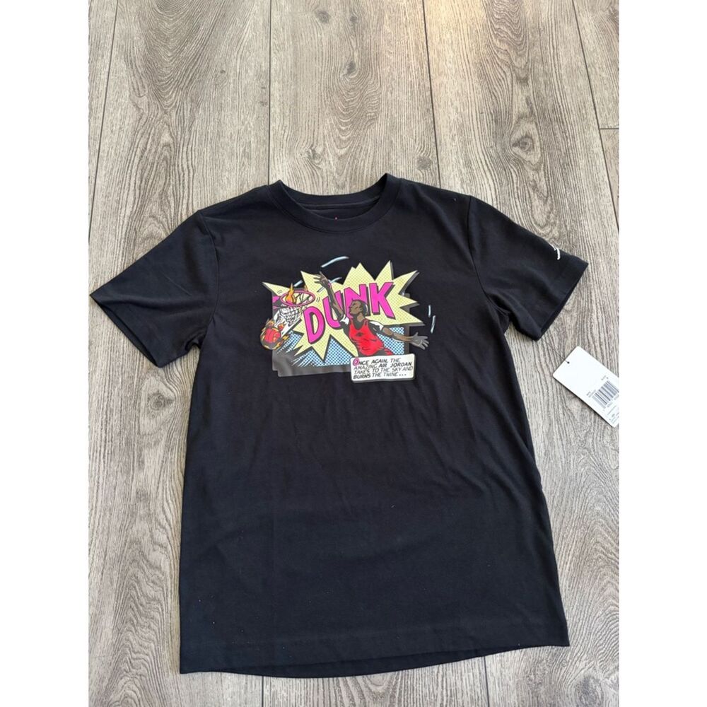 Jordan Black Tee with Red Jumpman Logo